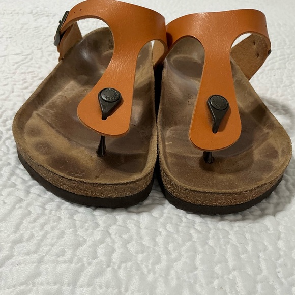 Birkenstock Gizeh sandal in burnt orange nubuck leather Size 40 US 9 - Picture 11 of 13